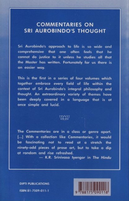 Commentaries on Sri Aurobindo's Thought Volume 1 - Image 2